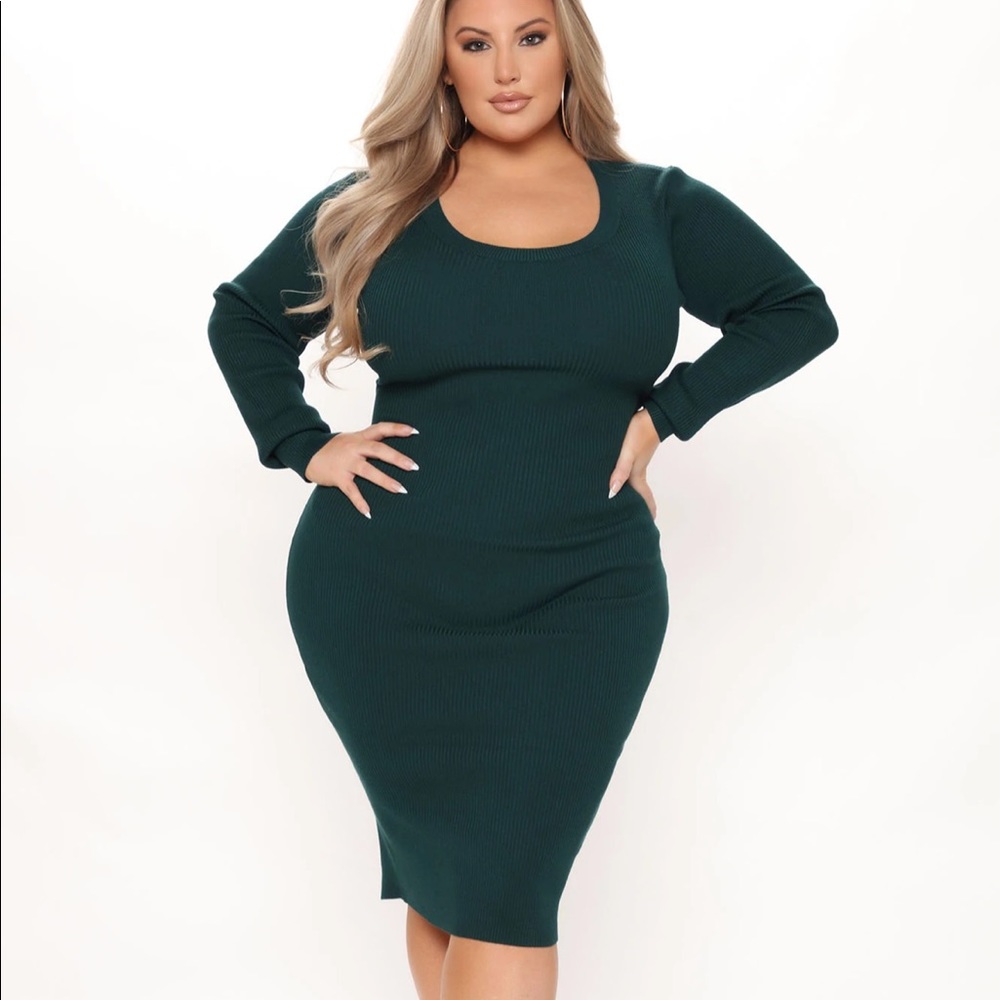 Emerald cutout dress